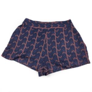 BP Blue with Orange Chevron Pattern Shorts, Size 0